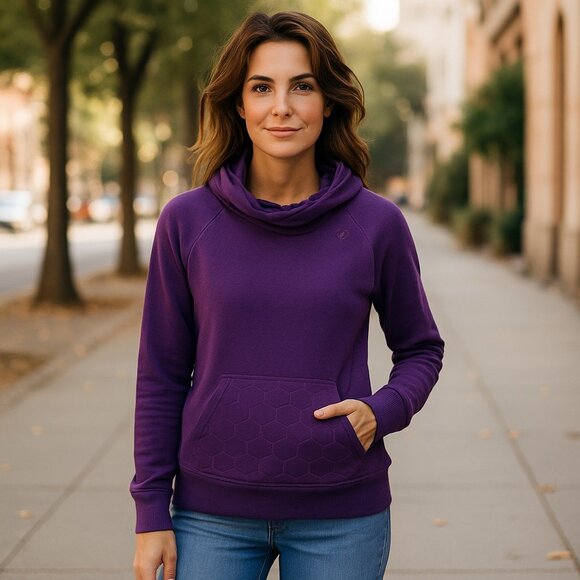 Head Honeycomb Funnel Neck Sweatshirt - Picture 1 of 11